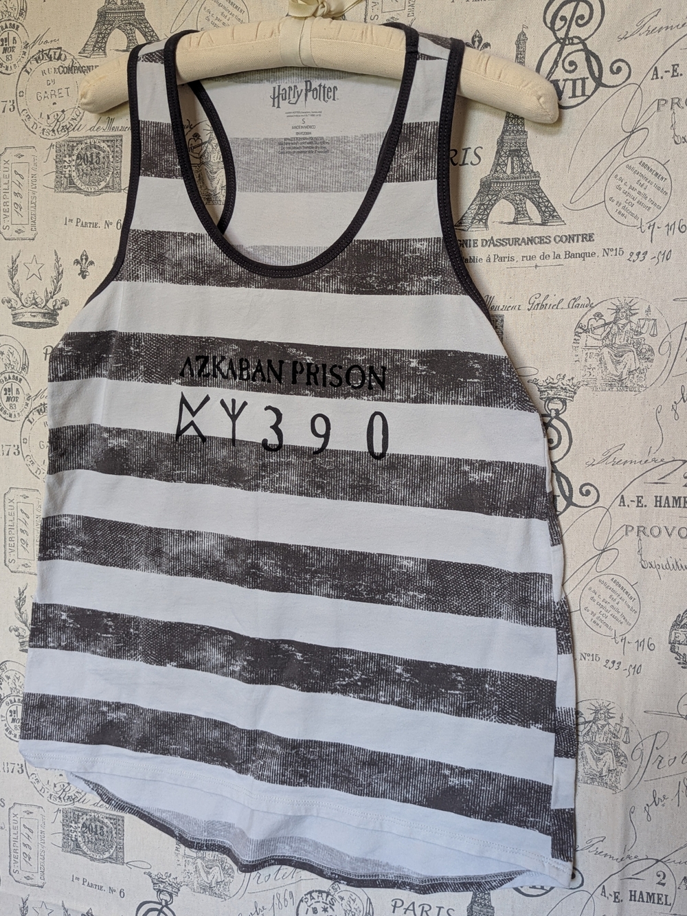 Warner Bros. Harry Potter Striped Tank Top - Azkaban Prison Graphic Size Men's S